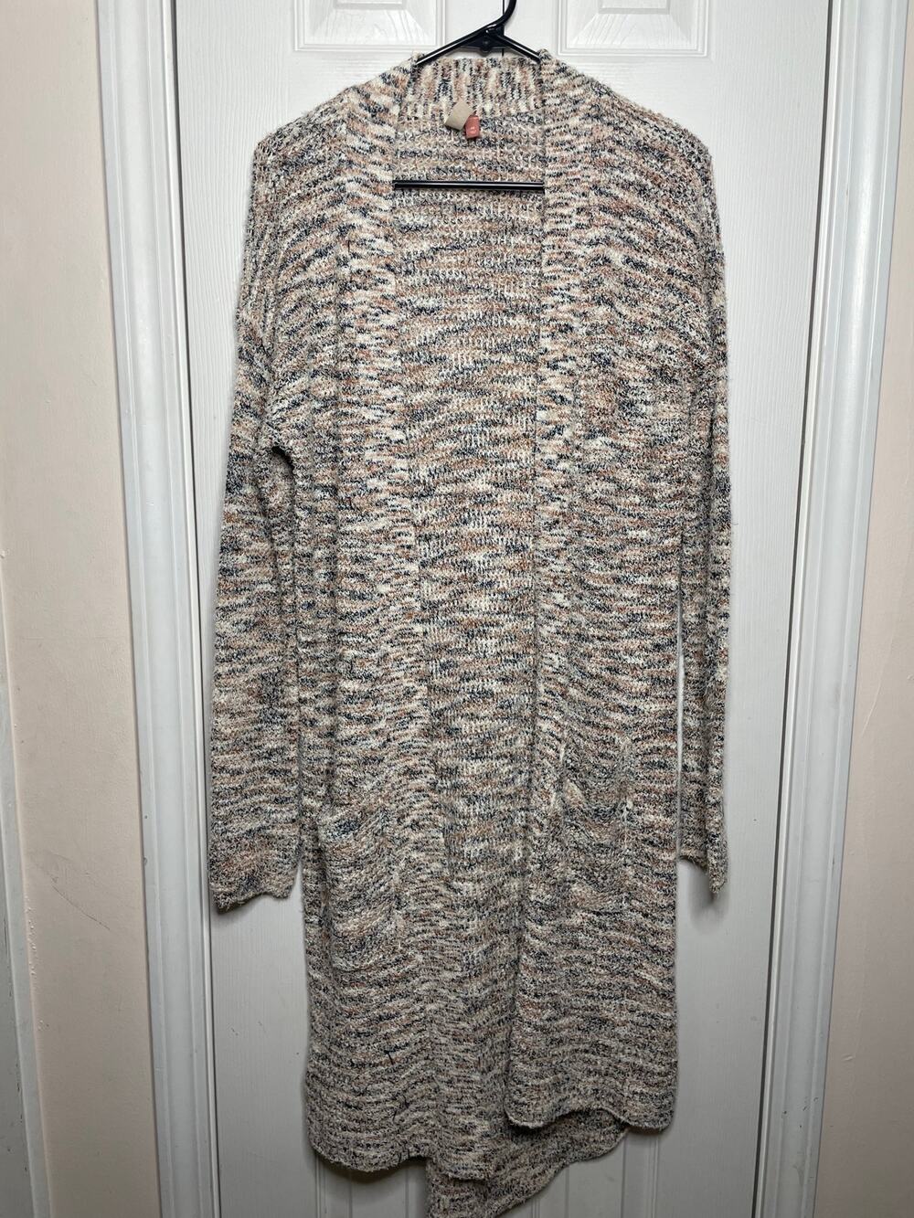 Pilcro Sweater Cardigan Womens Space Dyed Duster Long Open Front XS